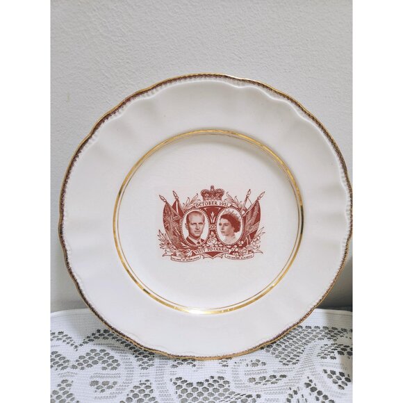1951 Cassidian 22K Gold British Royal Visit to Canada Plate - Picture 2 of 10